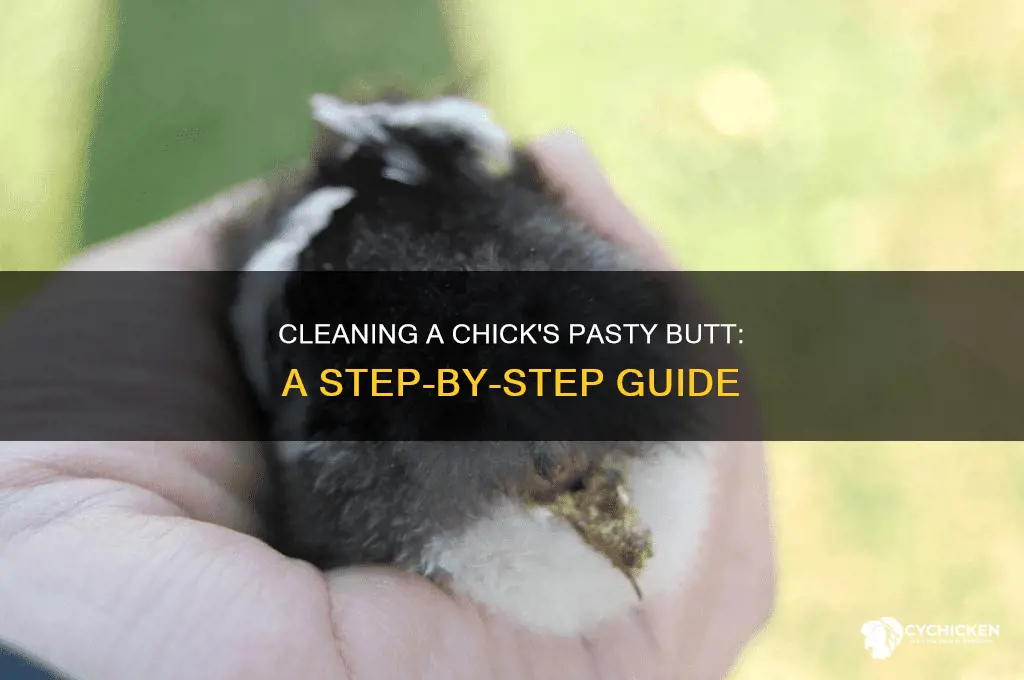how to clean a chick with pasty butt