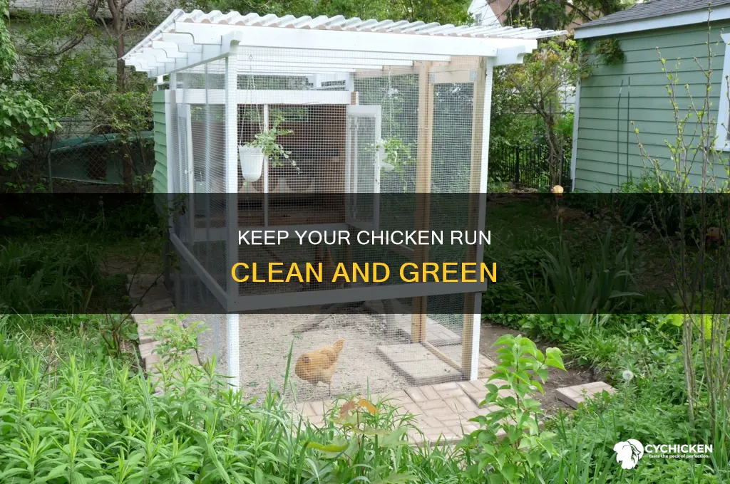 how to clean a chicken run on grass
