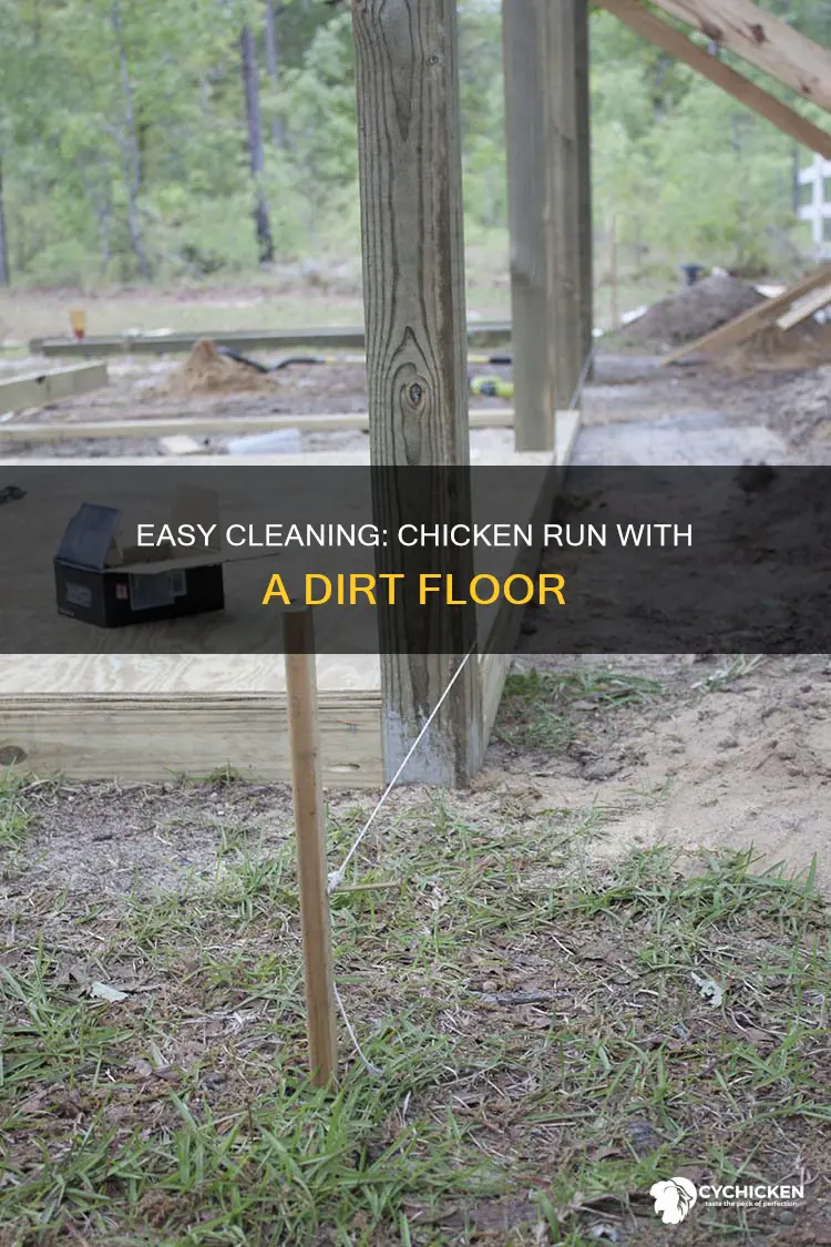 how to clean a chicken run with a dirt floor