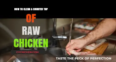 Sanitizing Surfaces: Raw Chicken on the Countertop