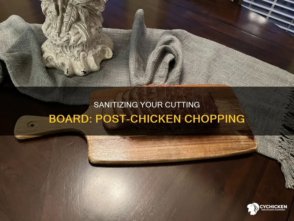 how to clean a cutting board after cutting raw chicken