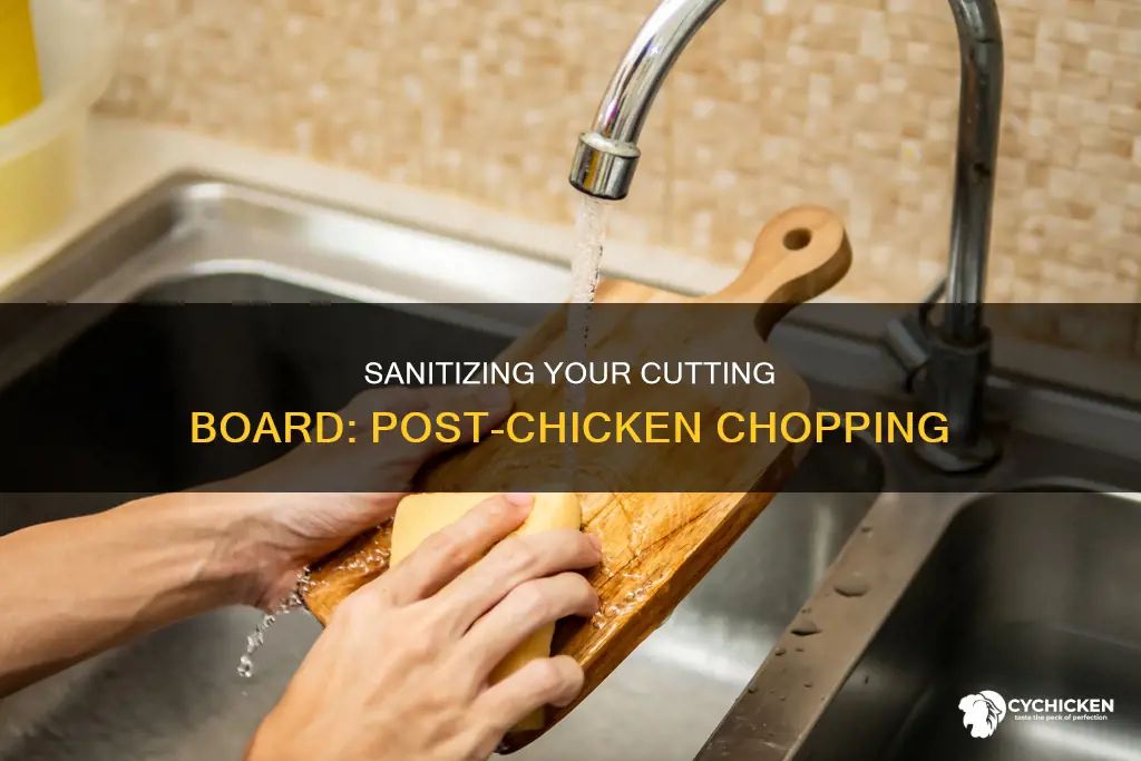 how to clean a cutting board after raw chicken