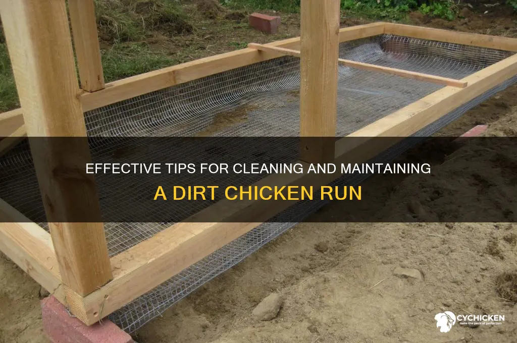how to clean a dirt chicken run
