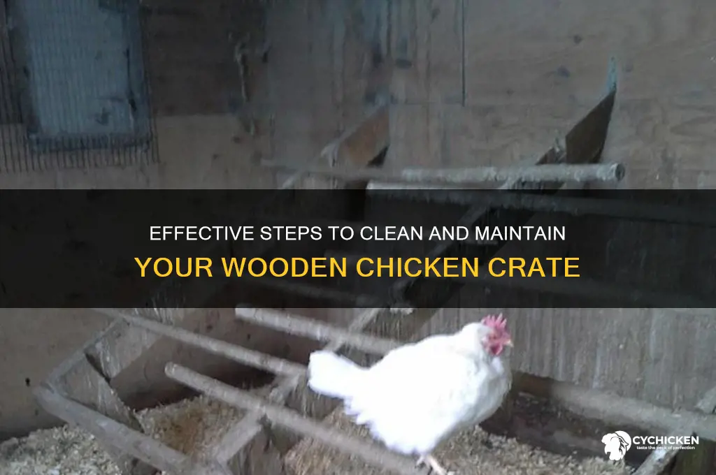 how to clean a wooden chicken crate