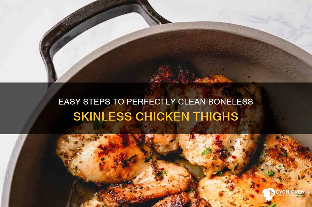 how to clean boneless skinless chicken thighs