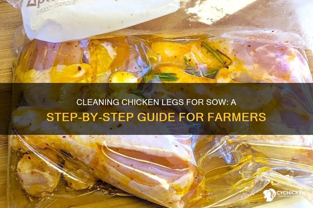 how to clean chicken legs for sow