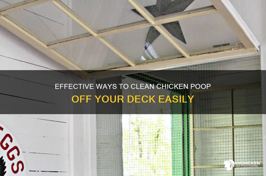 how to clean chicken poop off deck