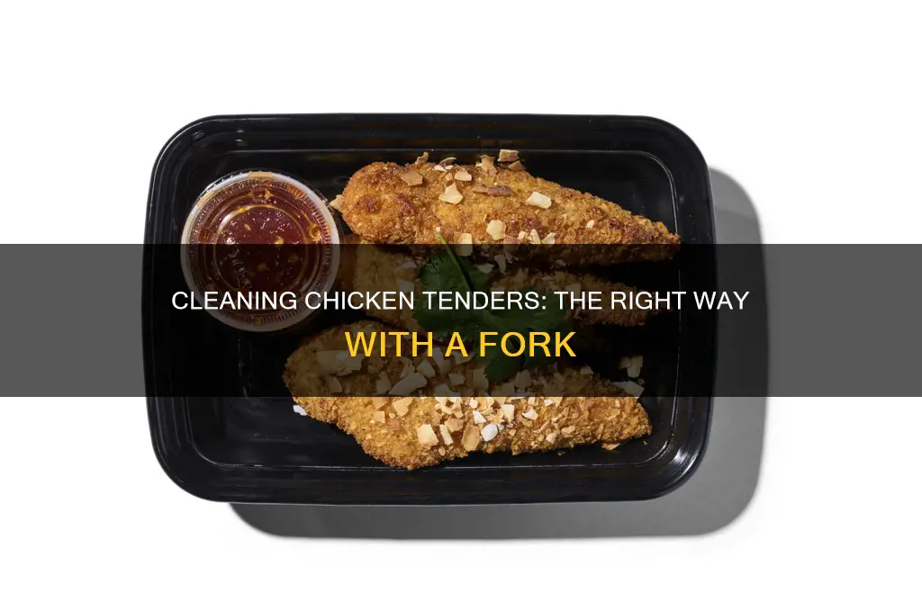 how to clean chicken tenders with a fork