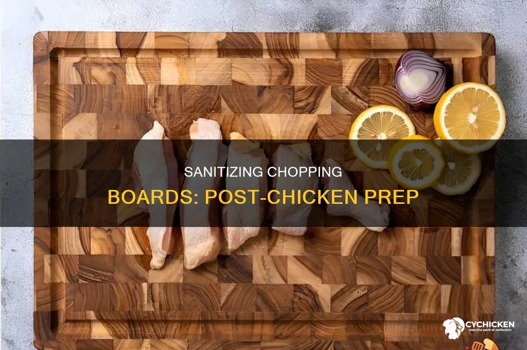 how to clean chopping board after raw chicken