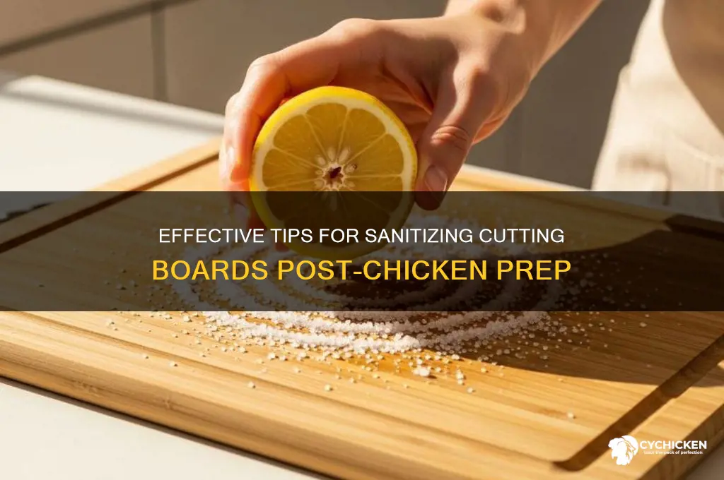 how to clean cutting board after chicken