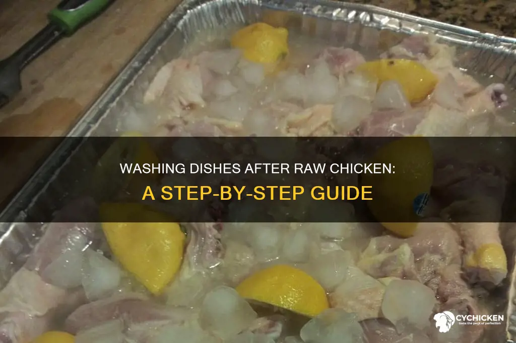 how to clean dishes that had raw chicken