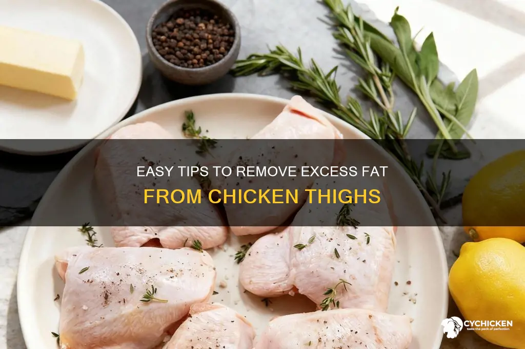 how to clean fat from chicken thighs