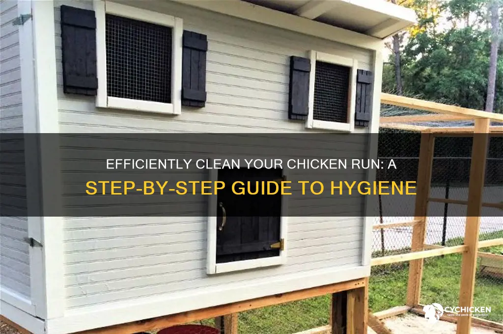 how to clean out a chicken run