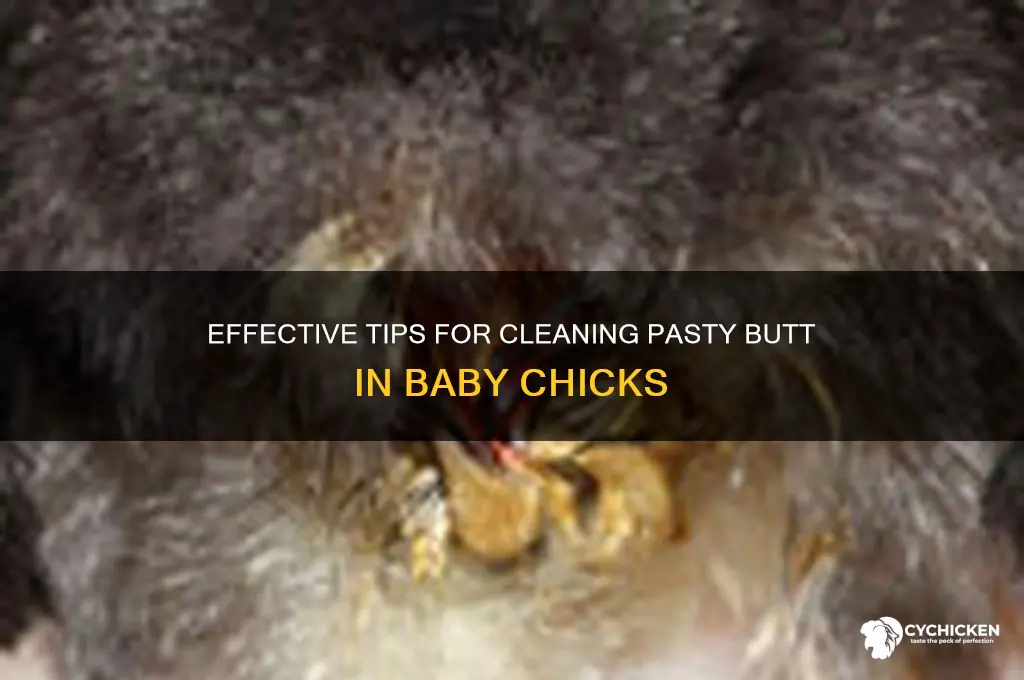 how to clean pasty butt in chicks