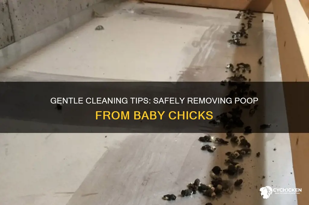 how to clean poop off a chick
