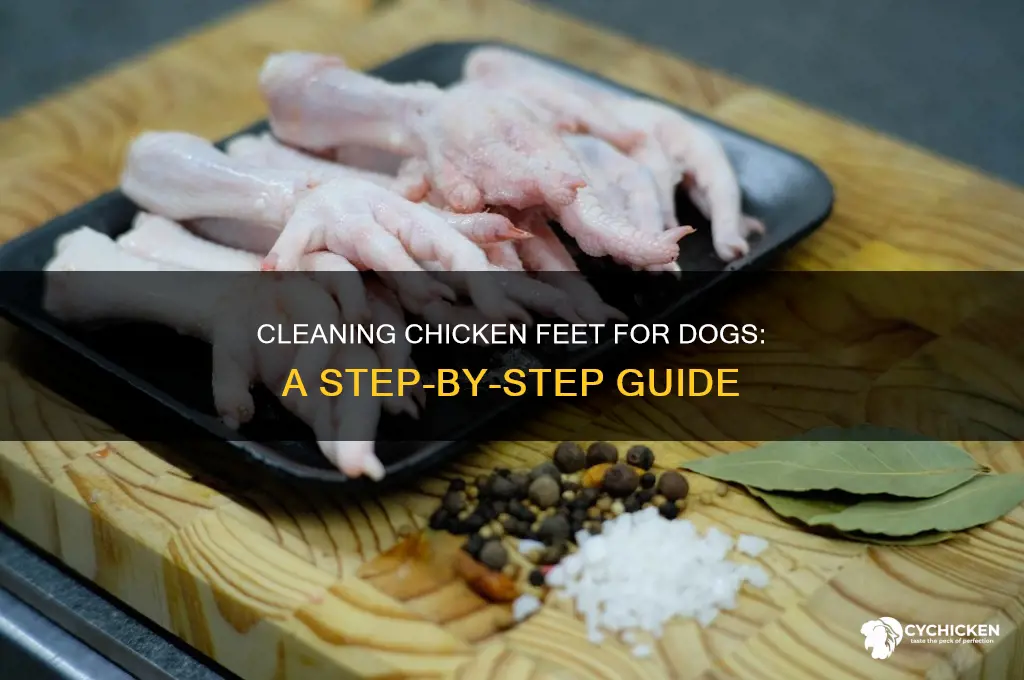 how to clean raw chicken feet for dogs
