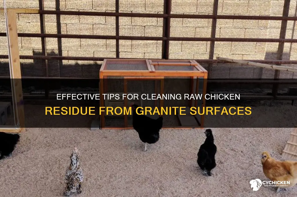 how to clean raw chicken off granite