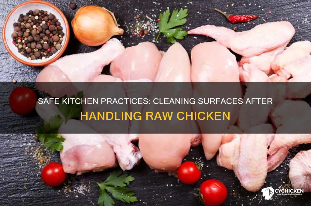 how to clean surface after raw chicken