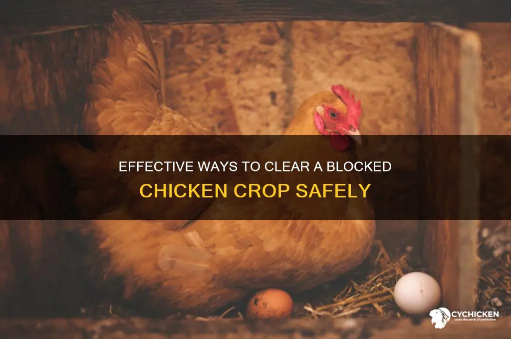 how to clear a blocked chicken crop