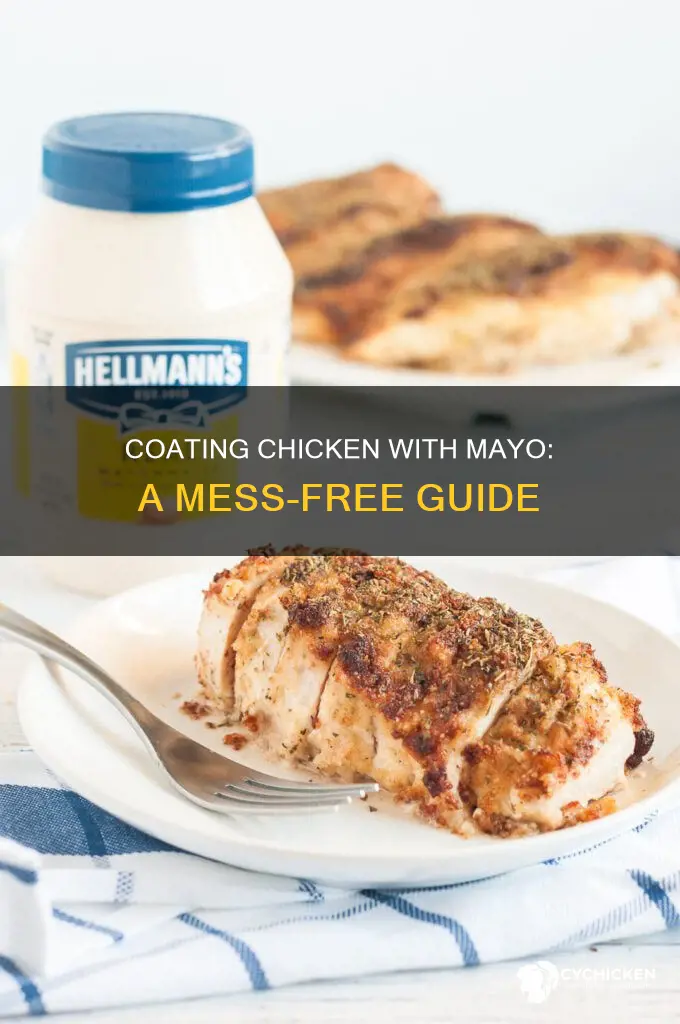 how to coat chicken with mayo without making a mess