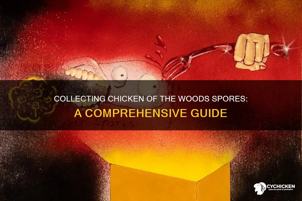 how to collect chicken of the woods spores