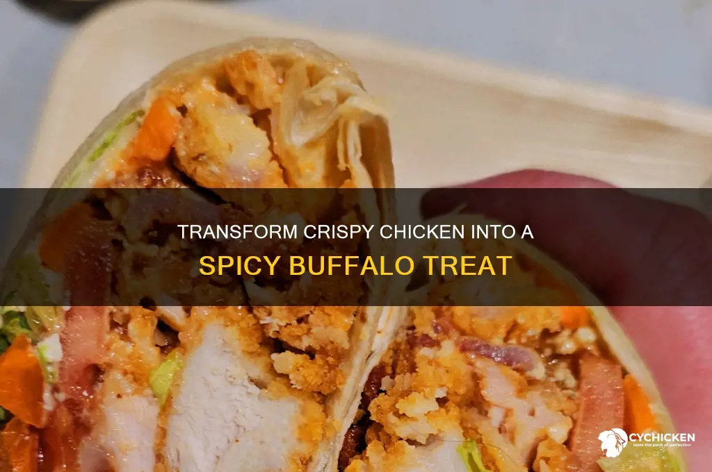 how to convert crispy chicken into buffalo flavor