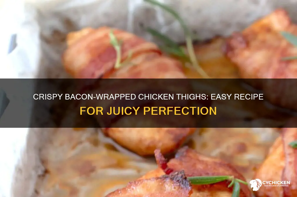 how to cook bacon wrapped boneless chicken thighs