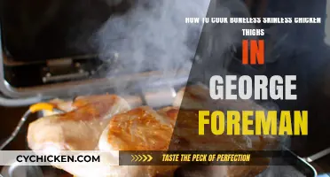 Perfectly Cooked Boneless Chicken Thighs on George Foreman Grill