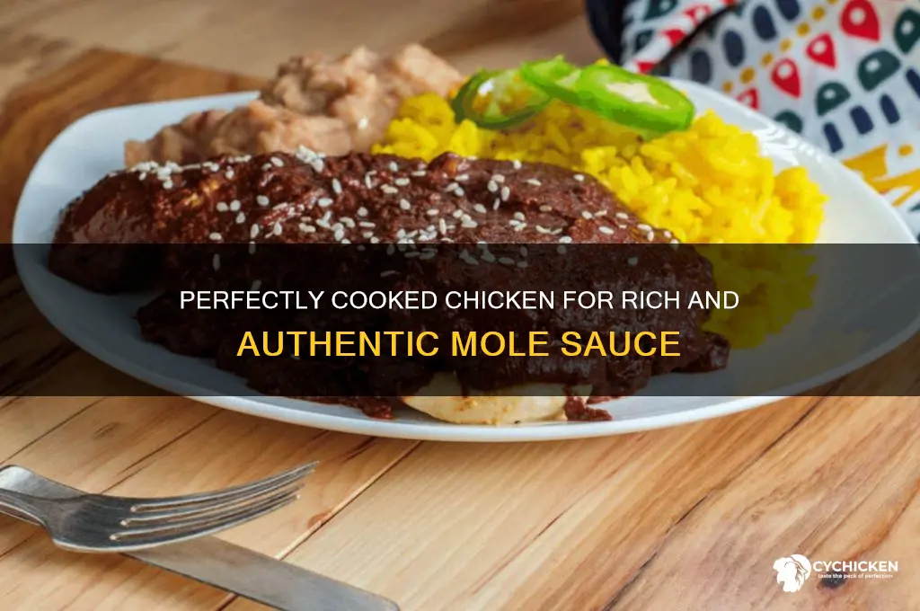 how to cook chicken for mole sauce