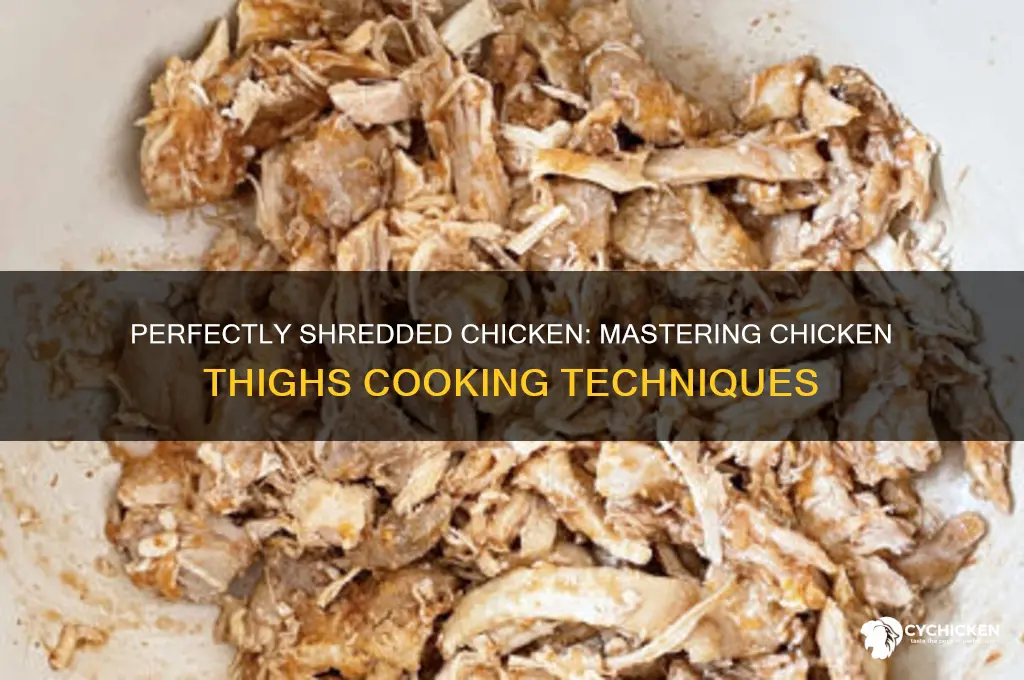 how to cook chicken thighs for shredded chicken