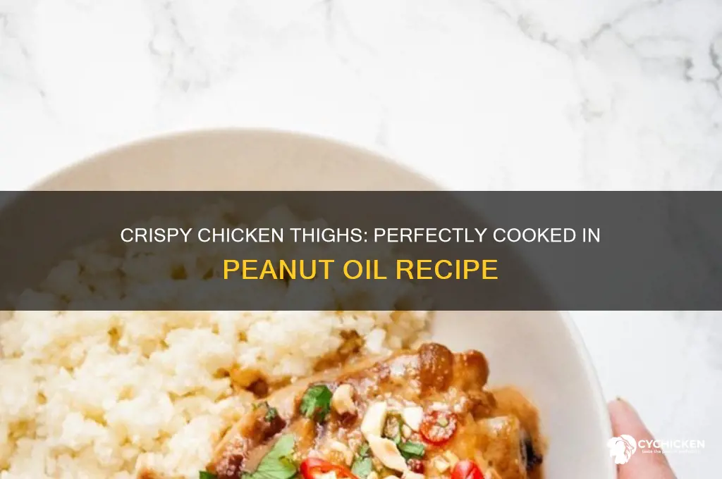 how to cook chicken thighs in peanut oil