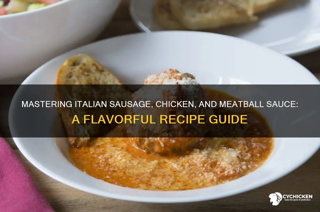 how to cook italian sauage chicken & meatball sauce