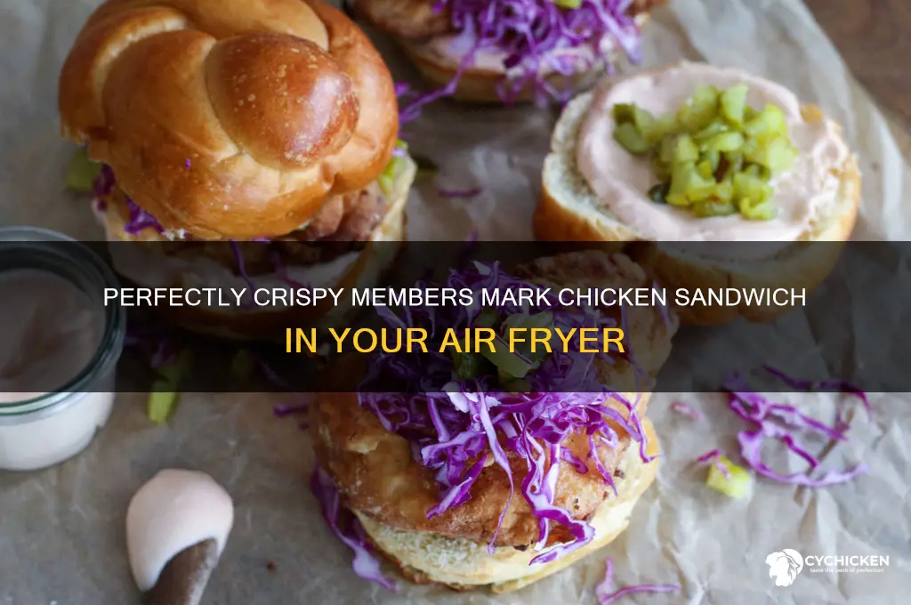 how to cook members mark chicken sandwich in air fryer