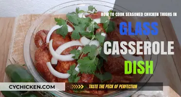 Perfectly Seasoned Chicken Thighs in a Glass Casserole Dish