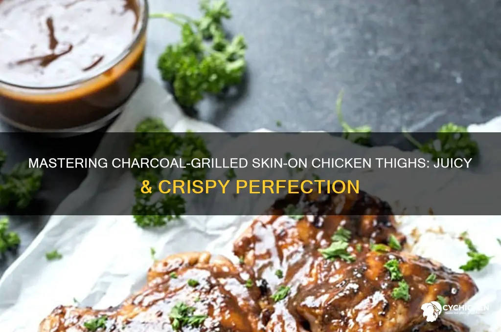 how to cook skin on chicken thighs on charcolgril