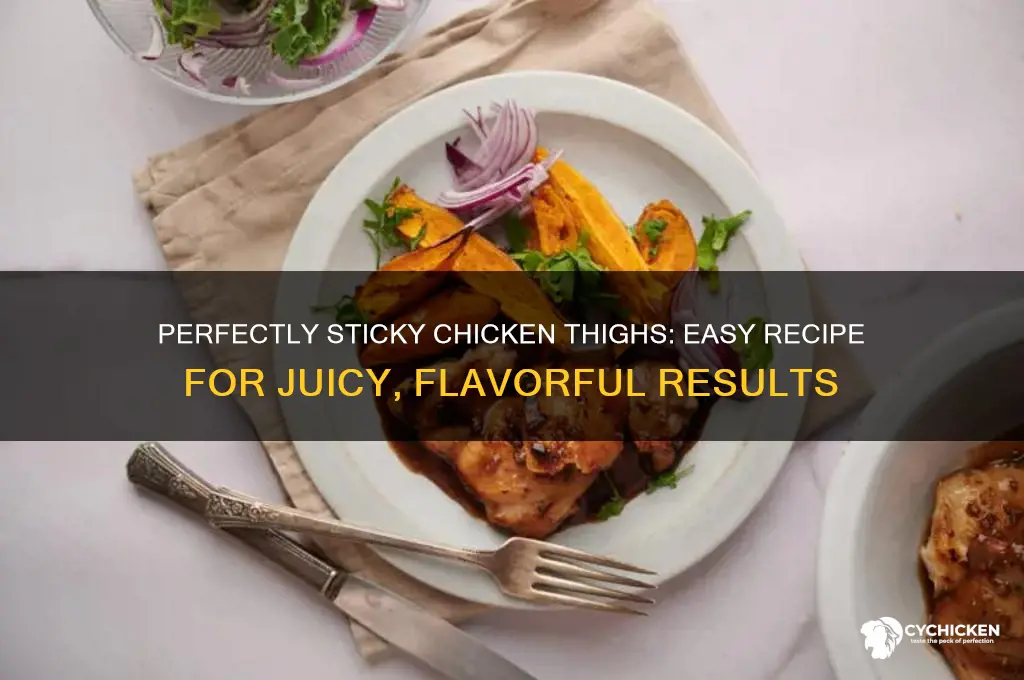 how to cook sticky chicken thighs