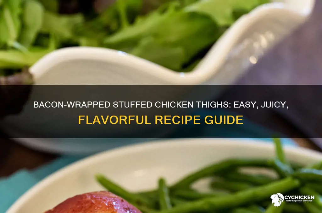 how to cook stuffed chicken thighs wrapped in bacon