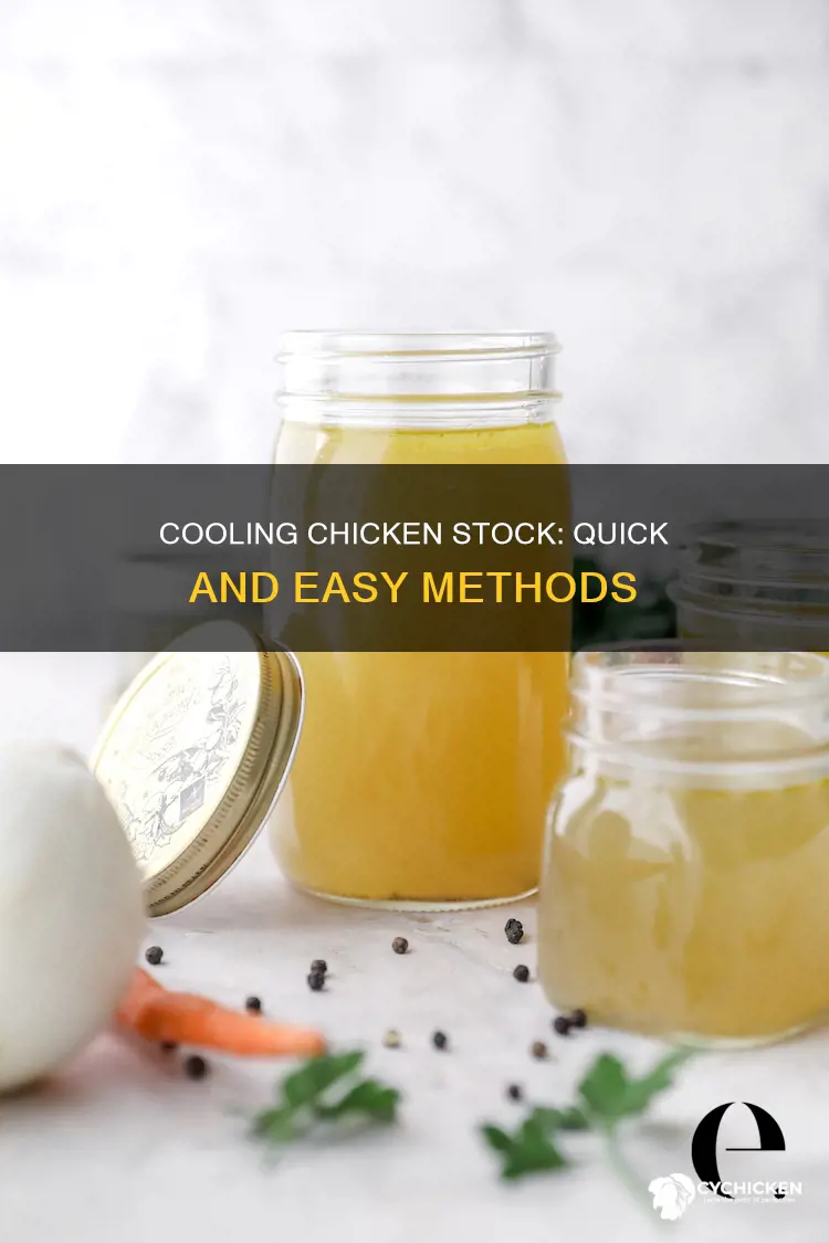 how to cool a large amount of chicken stock