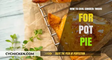 Cooling Chicken Thighs Perfectly for Delicious Pot Pie Preparation