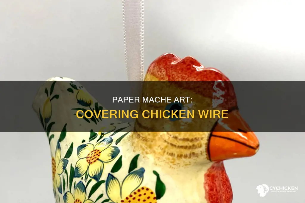how to cover chicken wire with paper mache