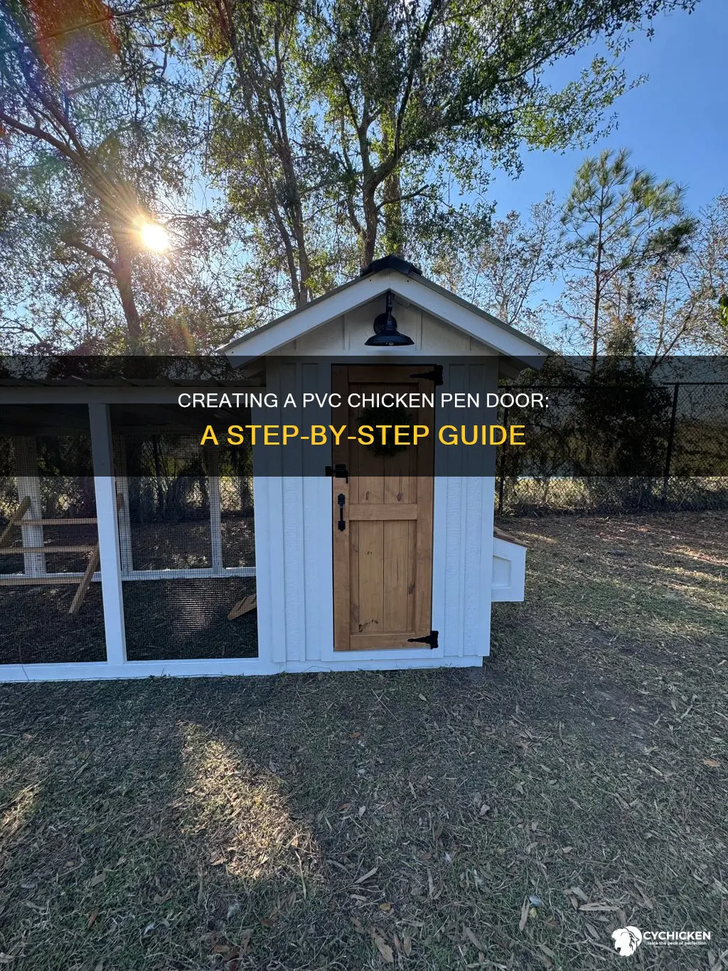 how to create a door on a pvc chicken pen