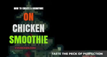 Creating a Chicken Smoothie Signature: A Step-by-Step Guide