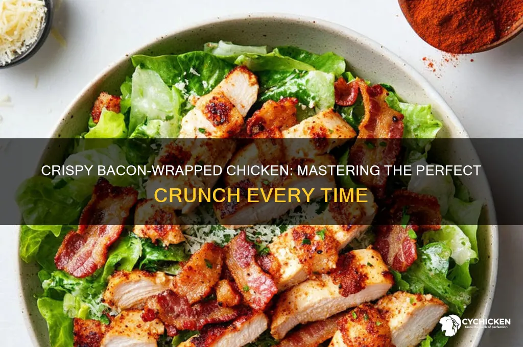 how to crisp bacon when wrapping chicken