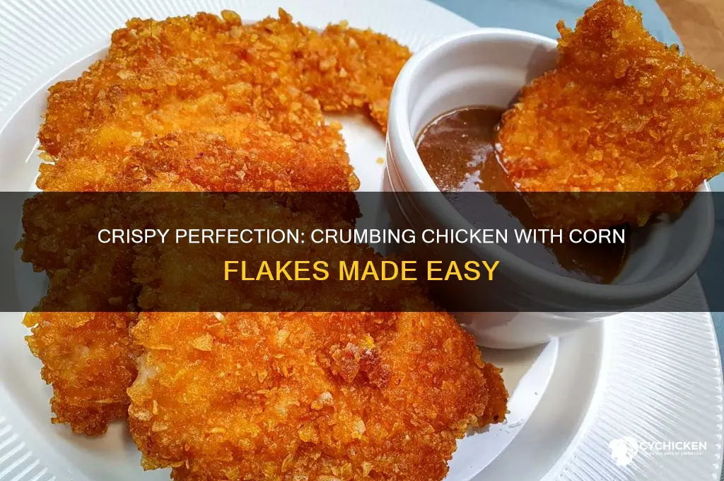 how to crumb chicken with corn flakes