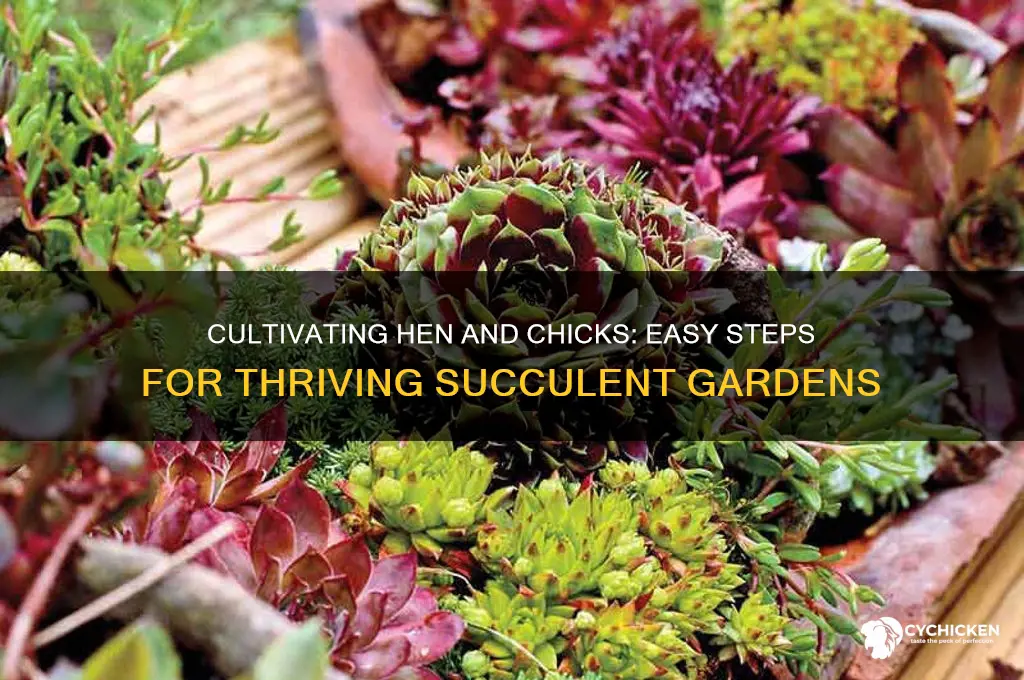 how to cultivate hen and chicks plants