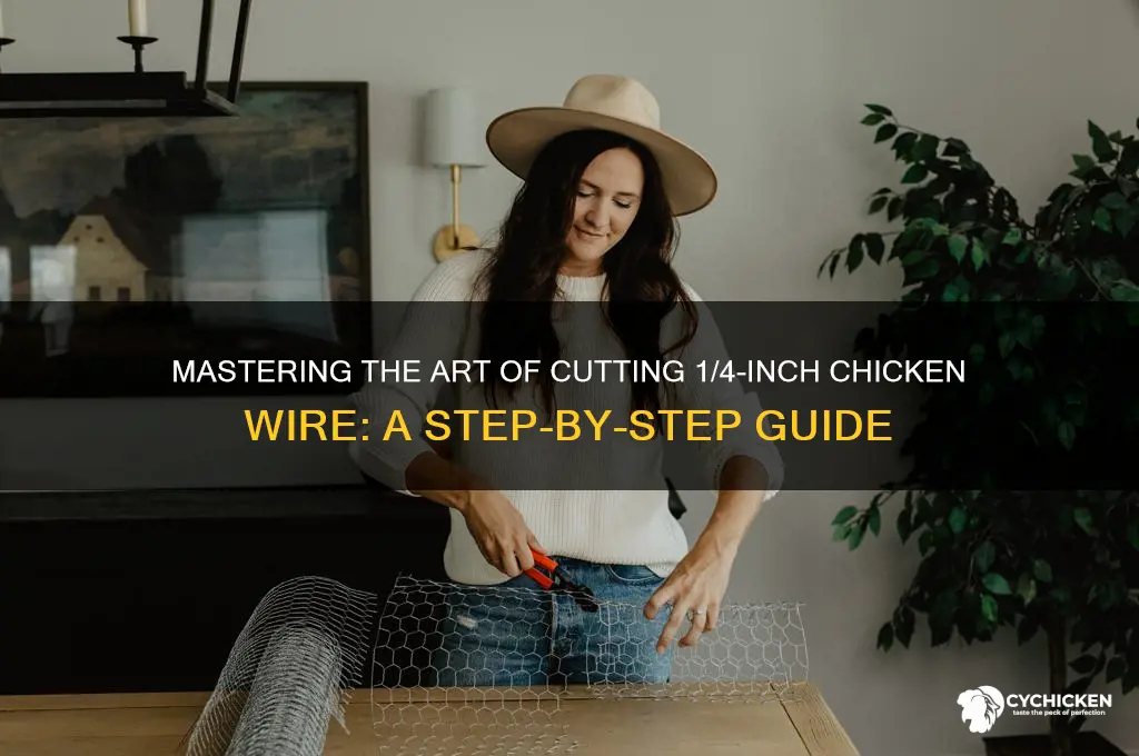 how to cut 1 4 chicken wire