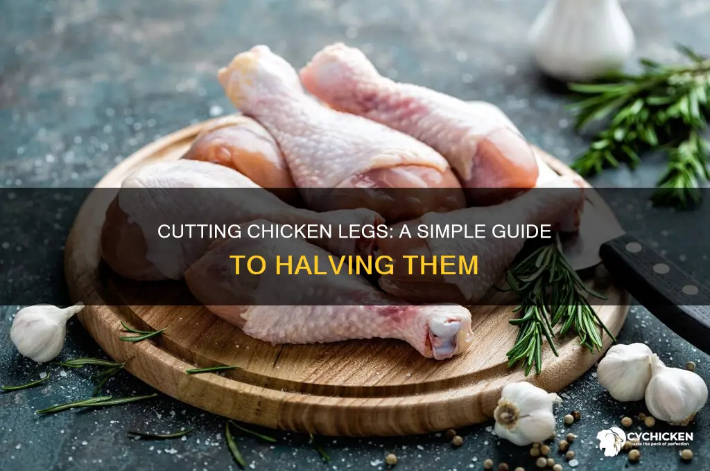 how to cut a chicken leg in half
