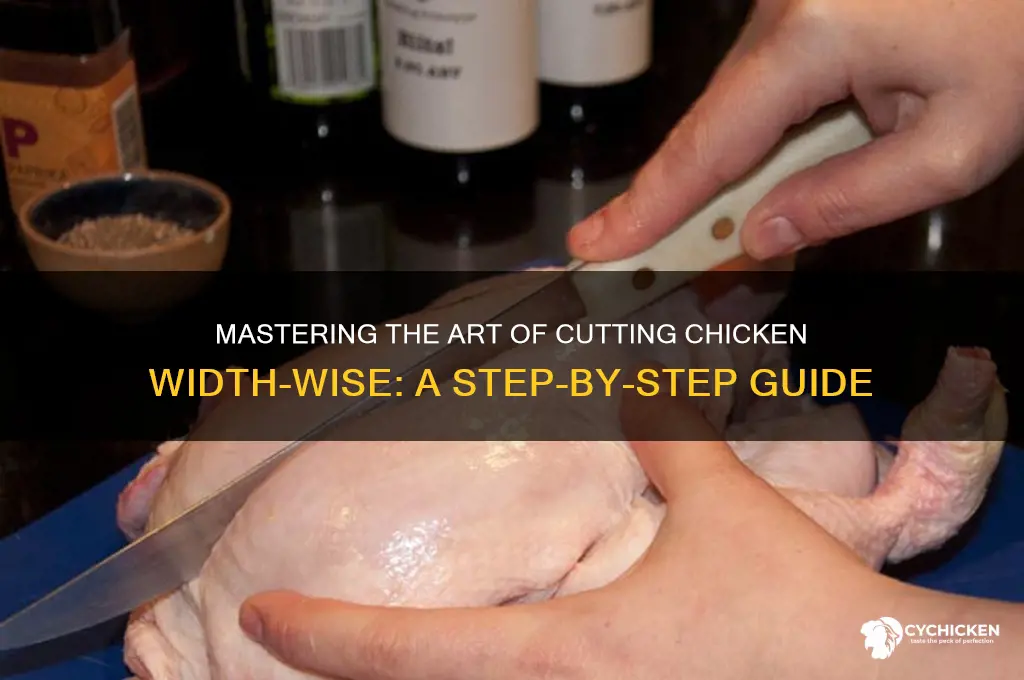 how to cut a chicken width wise
