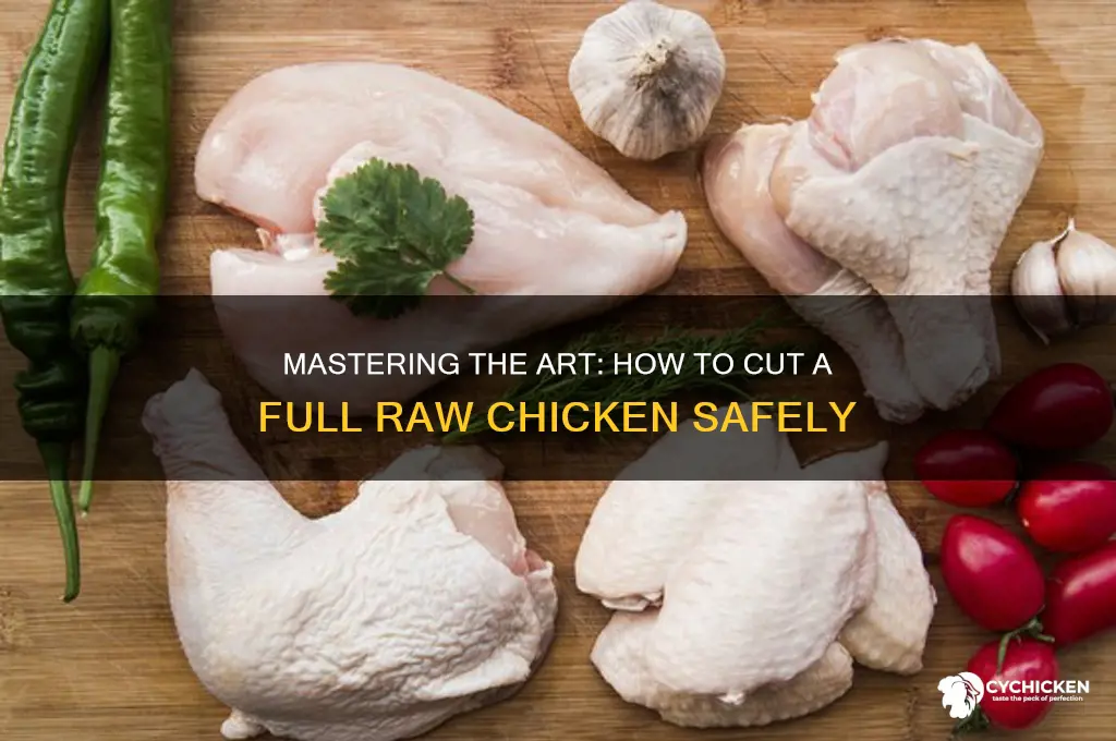 how to cut a full raw chicken