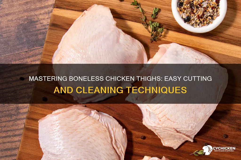 how to cut and clean boneless chicken thighs